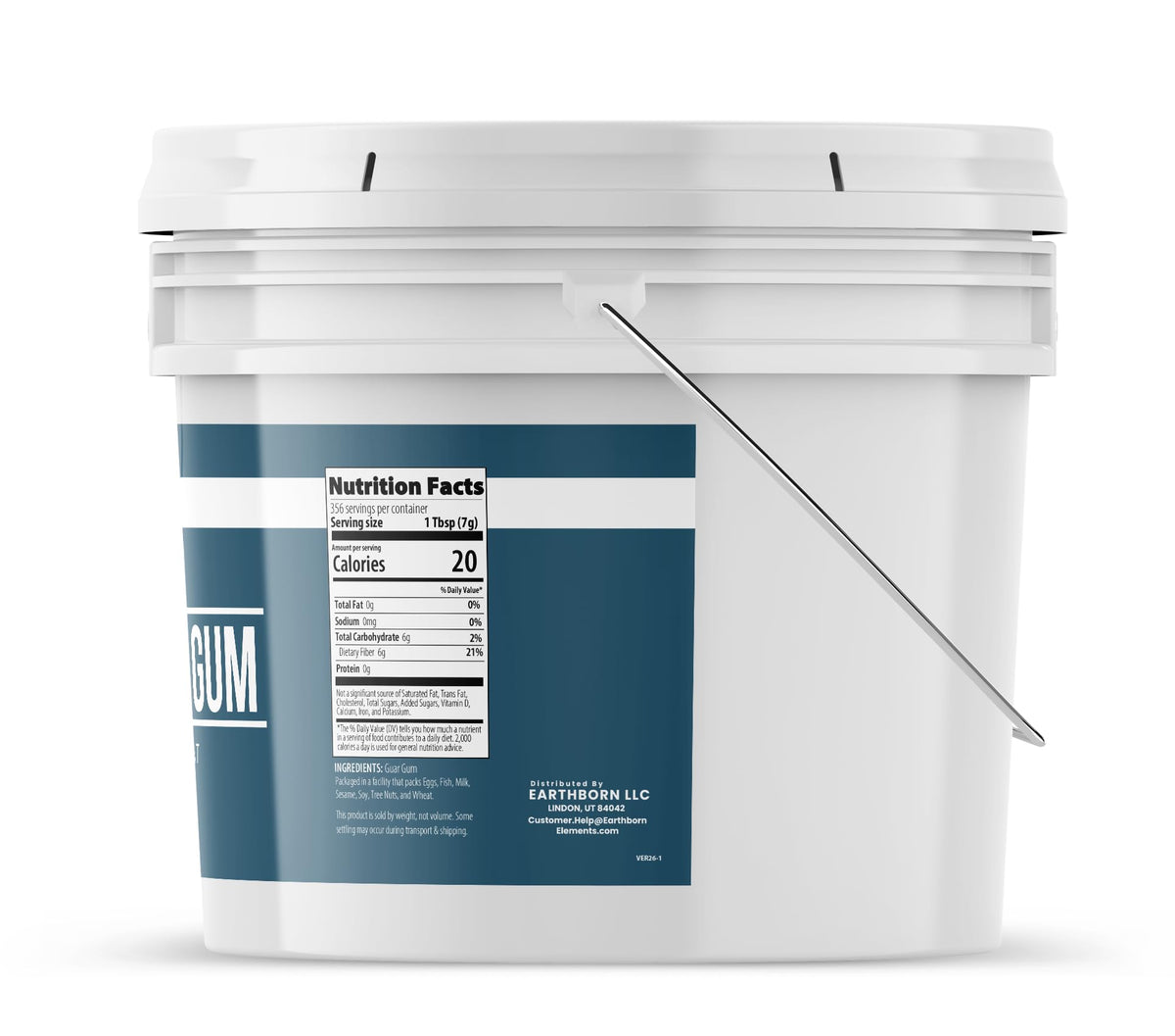 Earthborn Elements Guar Gum Powder – 1 Gallon Gluten-Free Thickener & Binder