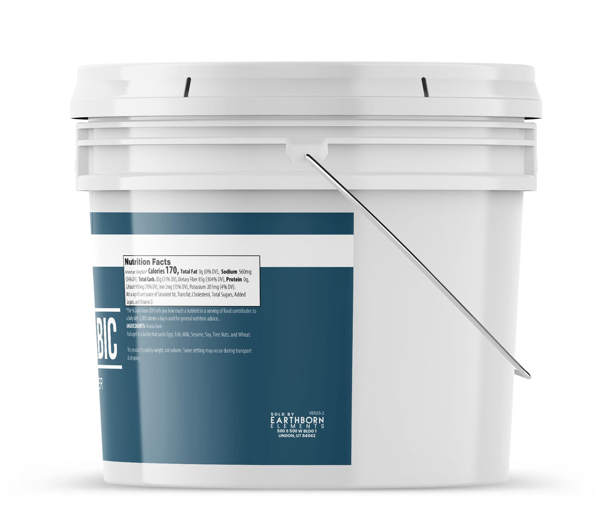 Earthborn Elements Gum Arabic (1 Gallon) – Acacia Fiber for Watercolor, Icing, Desserts & Crafts | Resealable Bucket (5 lb)