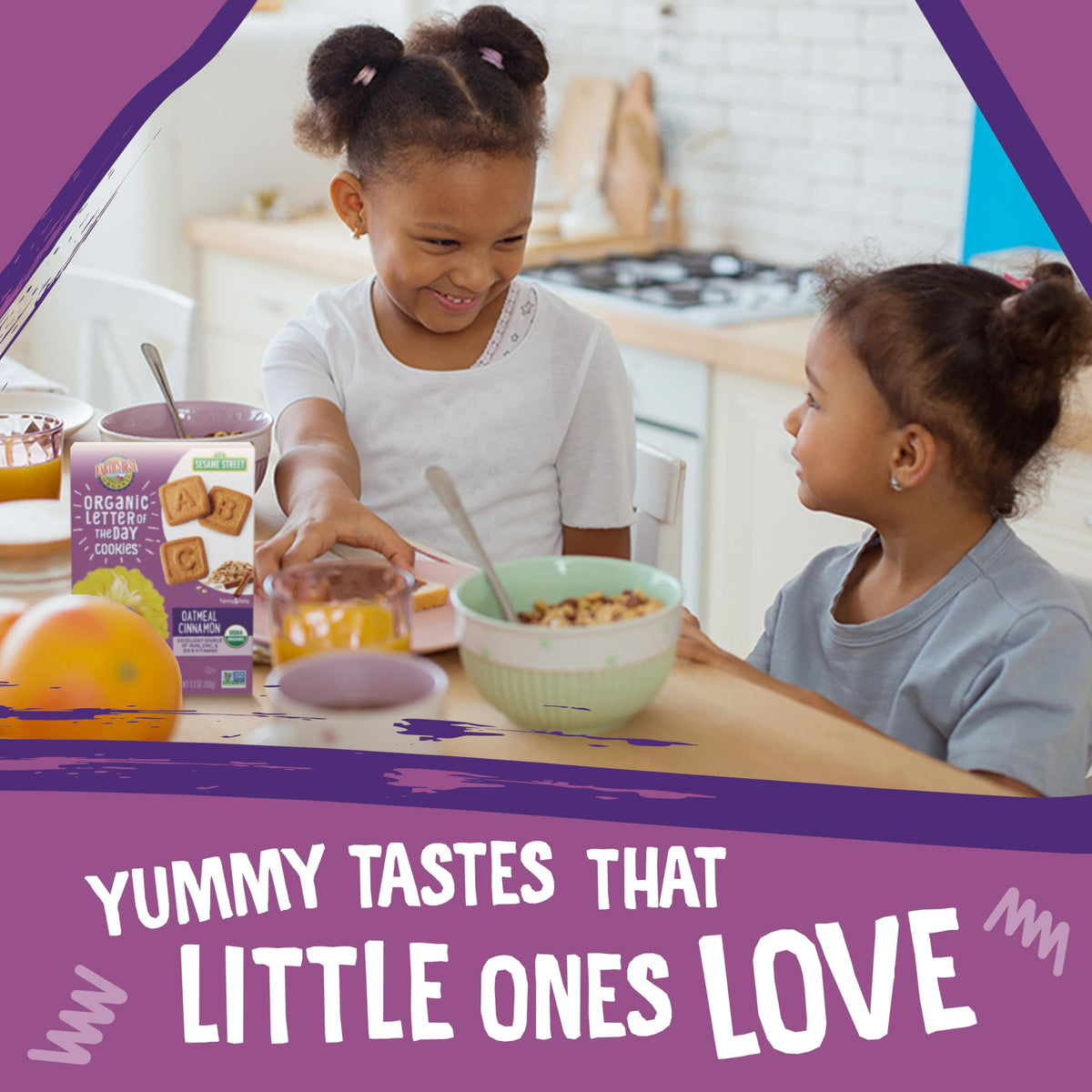 Earth's Best Organic Letter of the Day Cookies for Toddlers – Oatmeal Cinnamon, 5.3 oz Box (Pack of 6)