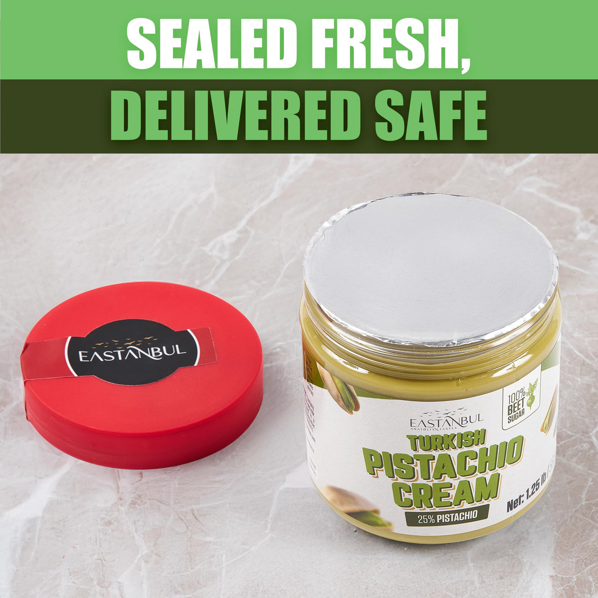 Eastanbul Pistachio Cream 1.25lb – Turkish Pistachio Butter, No Palm Oil