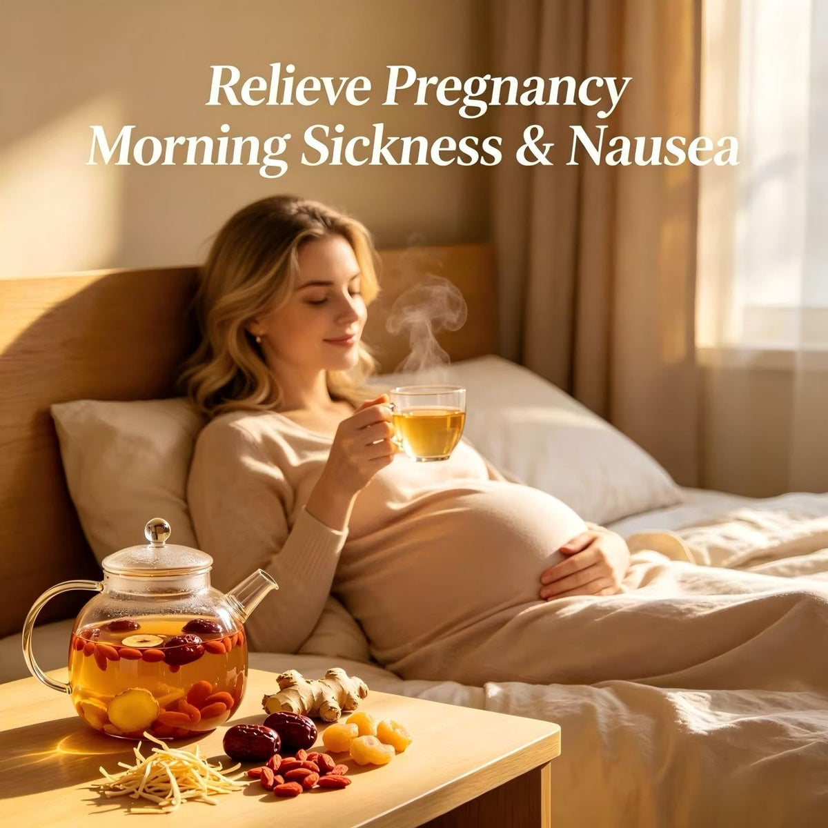 Eastrue Ginger Goji Berry Tea - Caffeine Free Herbal Blend for Women & Pregnancy Support