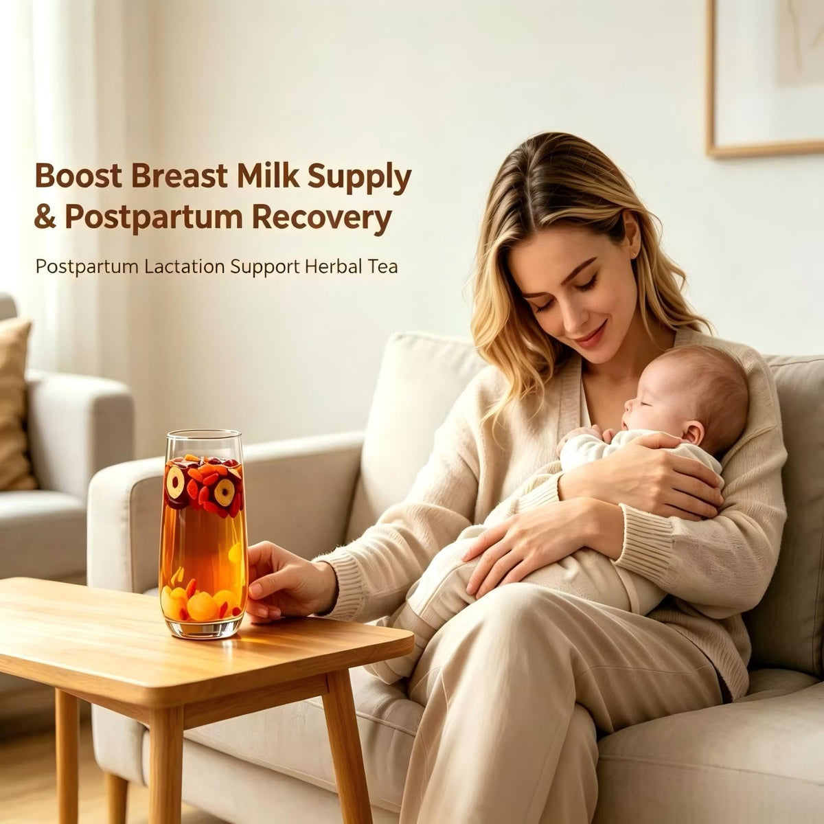 Eastrue Ginger Goji Berry Tea - Caffeine Free Herbal Blend for Women & Pregnancy Support