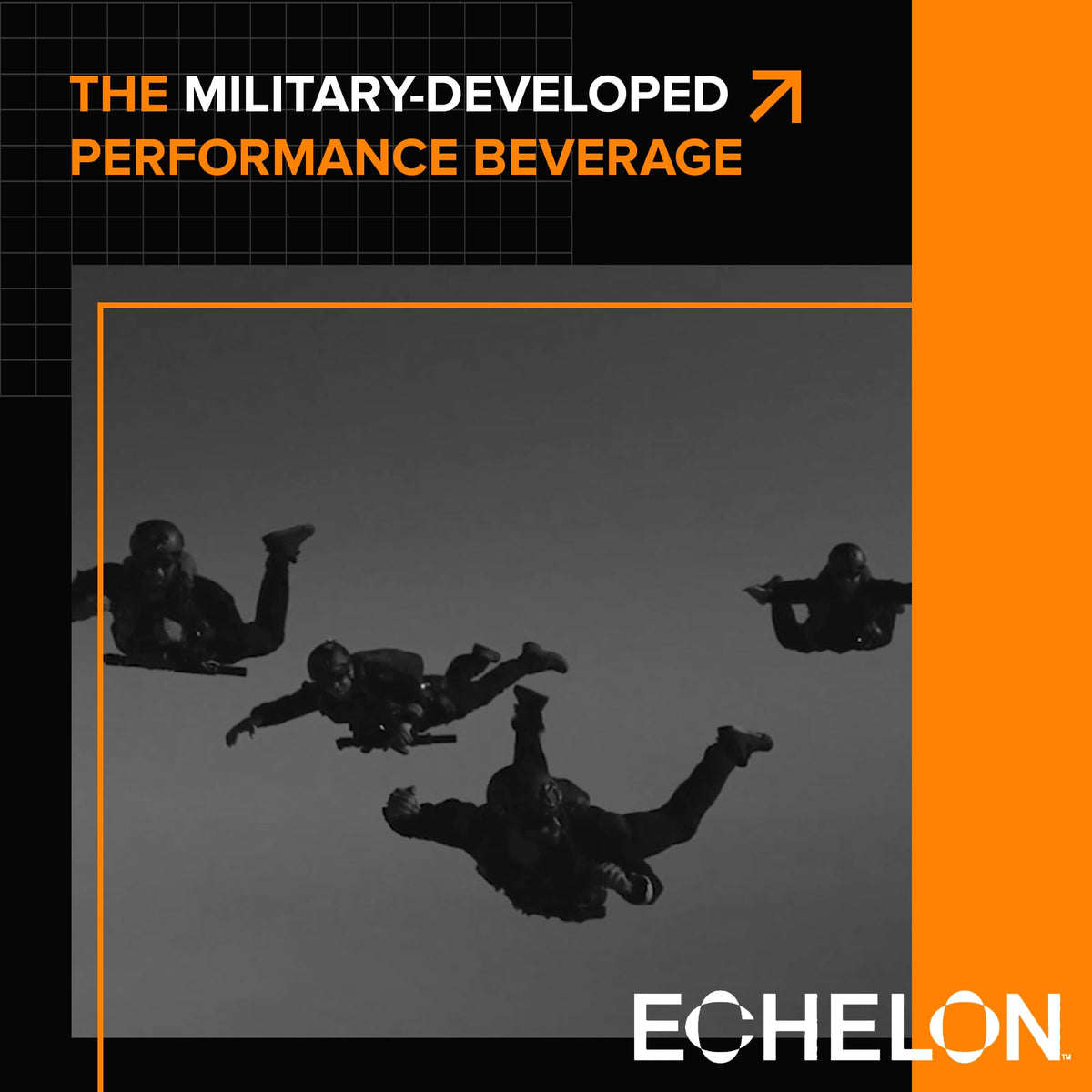 Echelon Orange Cream Performance Energy Drink – Zero Sugar, 200mg Caffeine, Endurance & Focus