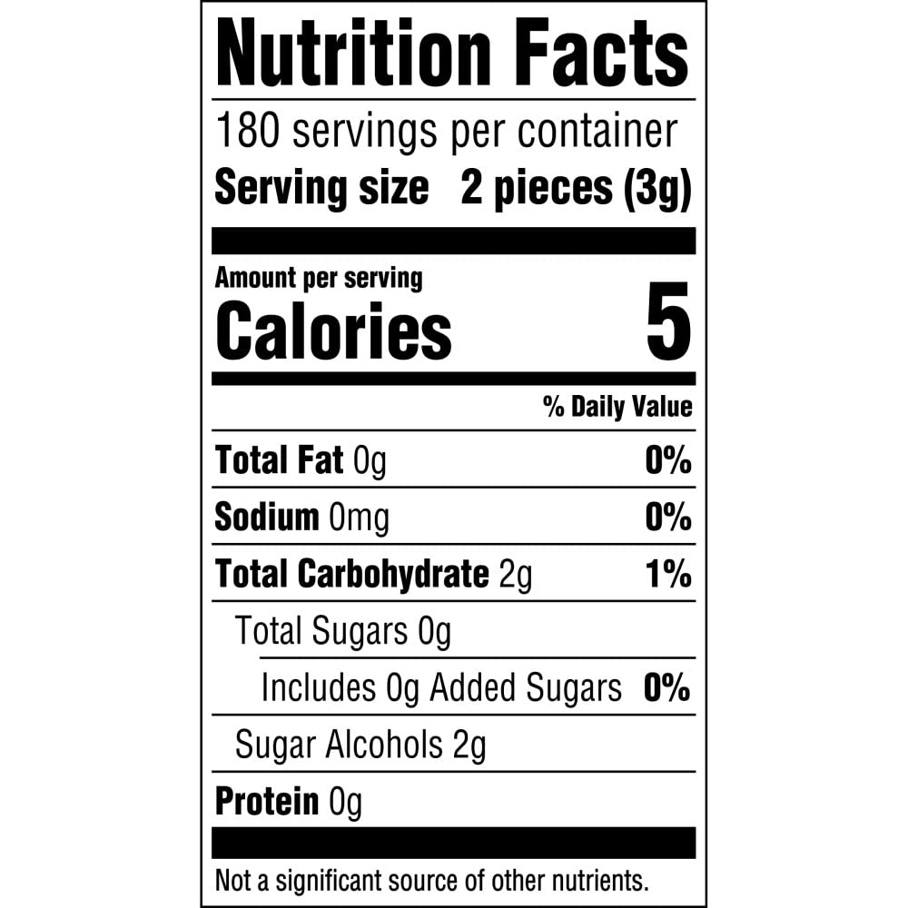 Eclipse Spearmint Sugar-Free Gum – 6-Pack, 60-Piece Bottles