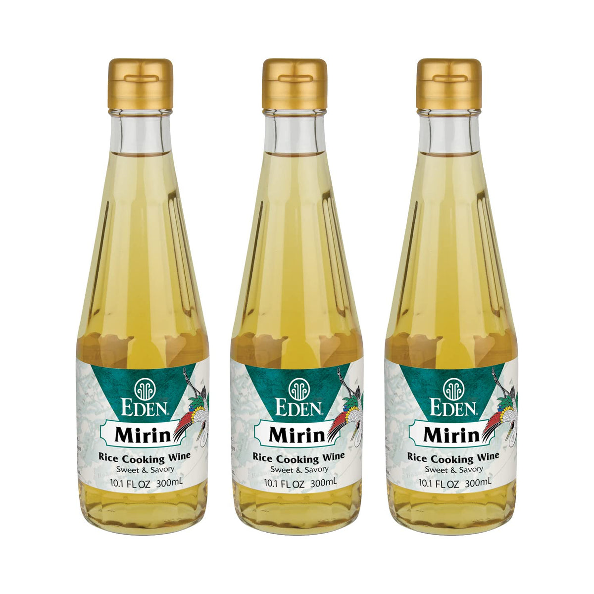 Eden Mirin Rice Cooking Wine 10.1 oz – 3 Pack | Traditionally Koji Brewed, All Natural