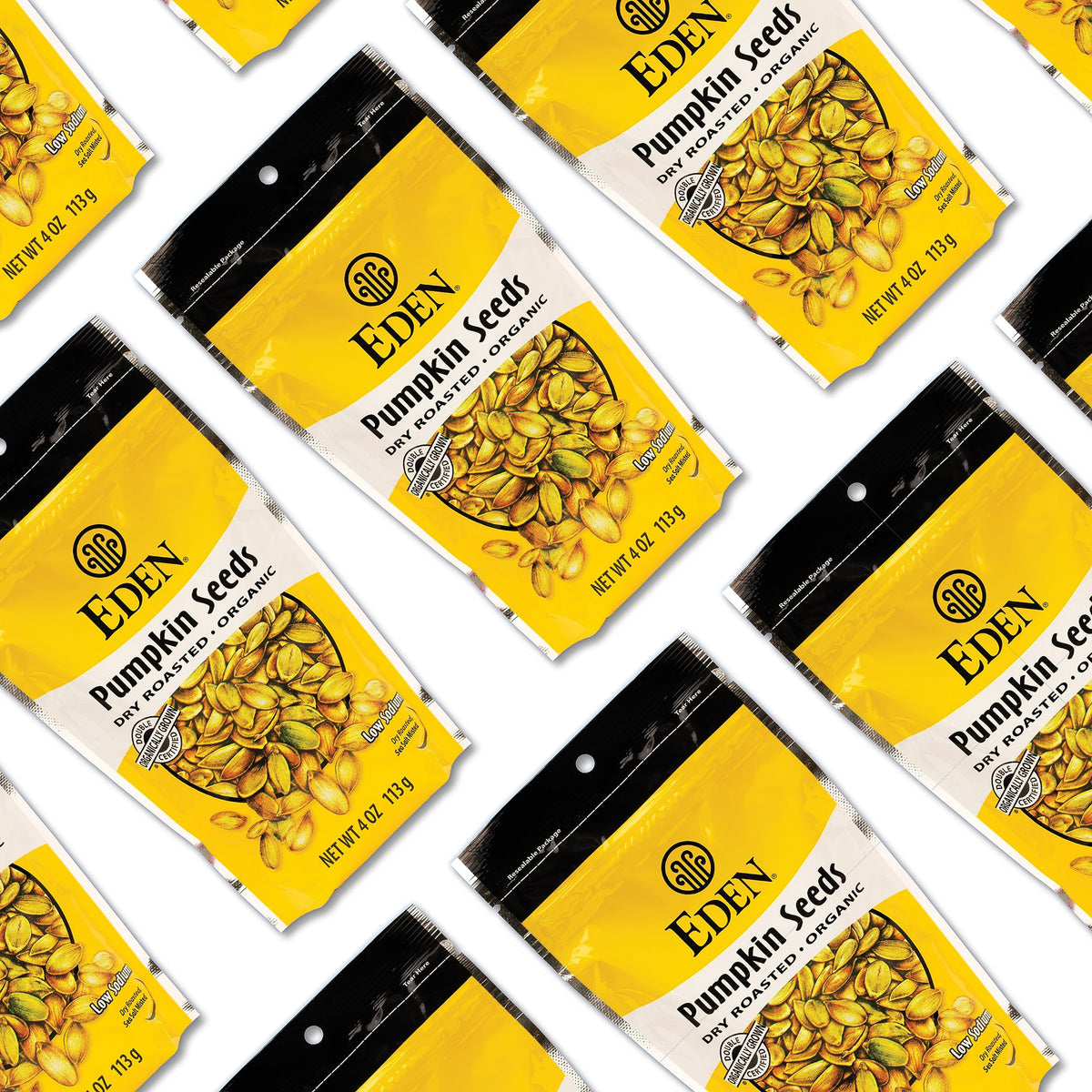 Eden Organic Pumpkin Seeds, Shelled – Dry Roasted & Lightly Sea Salted, 4 oz (6-Pack)