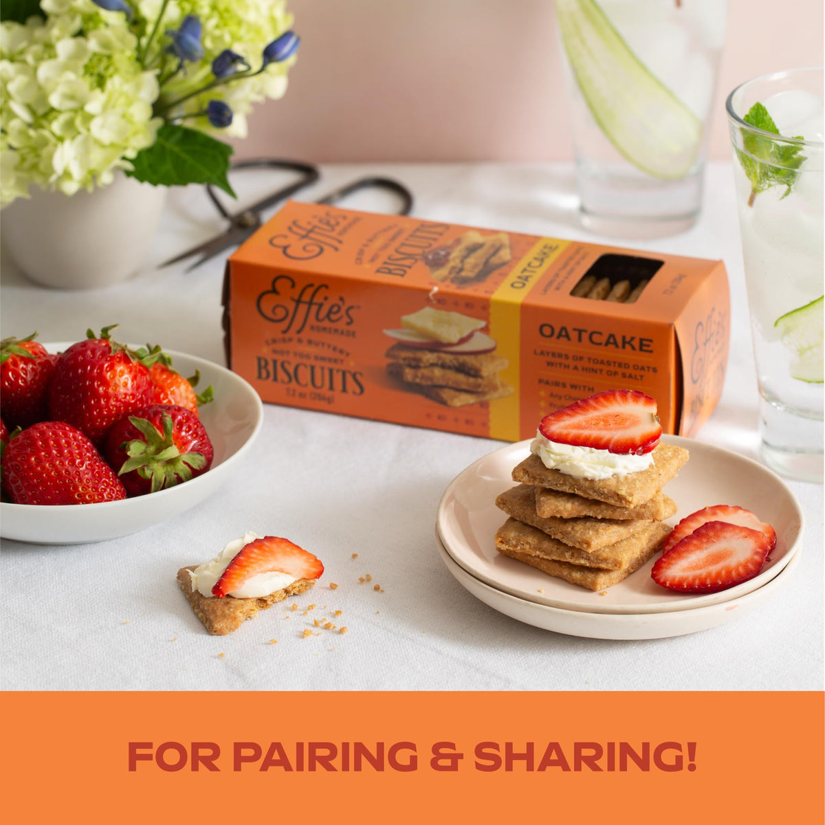 Effie's Homemade Biscuits Oatcakes 3 Pack — Crisp, Buttery Tea Biscuits