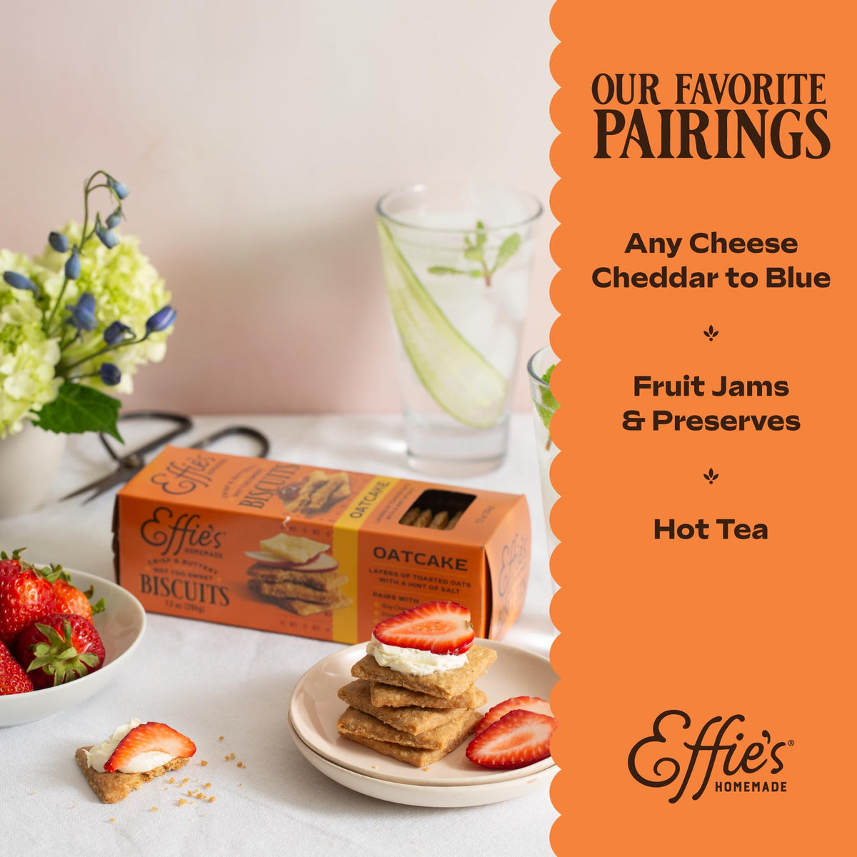 Effie's Homemade Biscuits - Variety Pack: Oatcakes, Walnut & Almond - 3-Pack