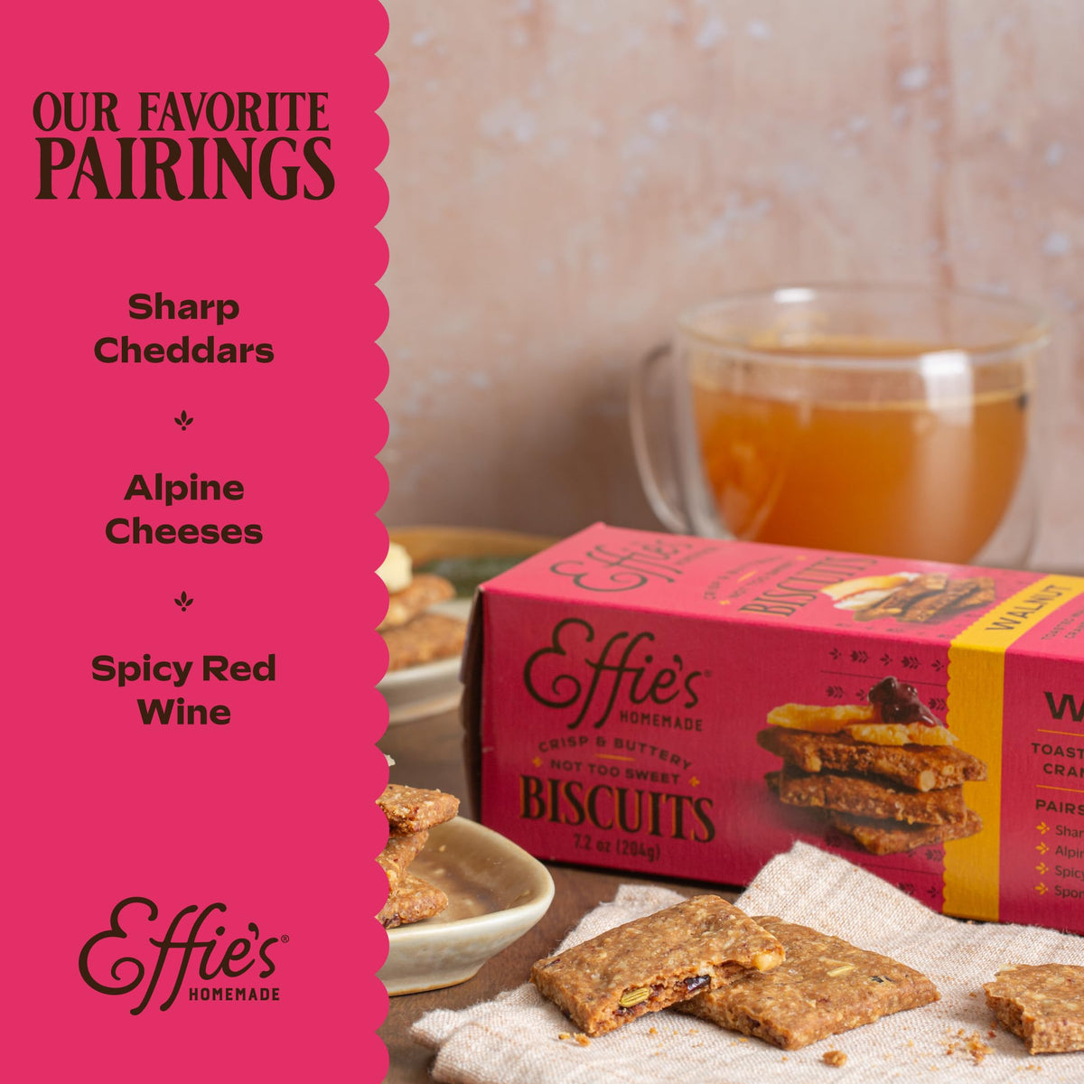 Effie's Homemade Biscuits - Variety Pack: Oatcakes, Walnut & Almond - 3-Pack