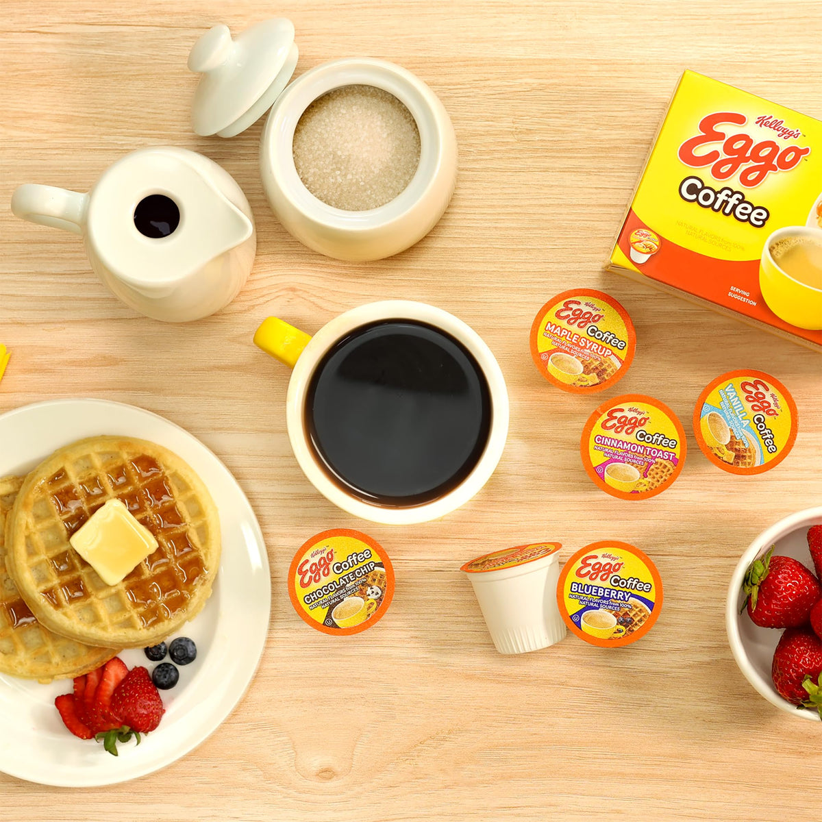 Eggo Beverages Cinnamon Toast Waffle Flavored Coffee Pods – 40 Count, Fair Trade, Keurig K-Cup Compatible