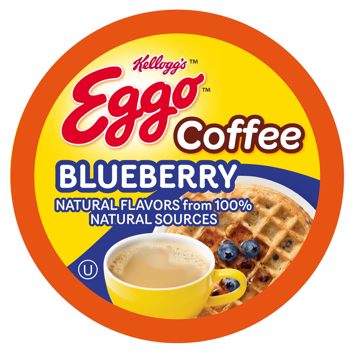 Eggo Beverages Blueberry Waffle Flavored Coffee Pods – Keurig K-Cup, Fair Trade Certified, 40 Count