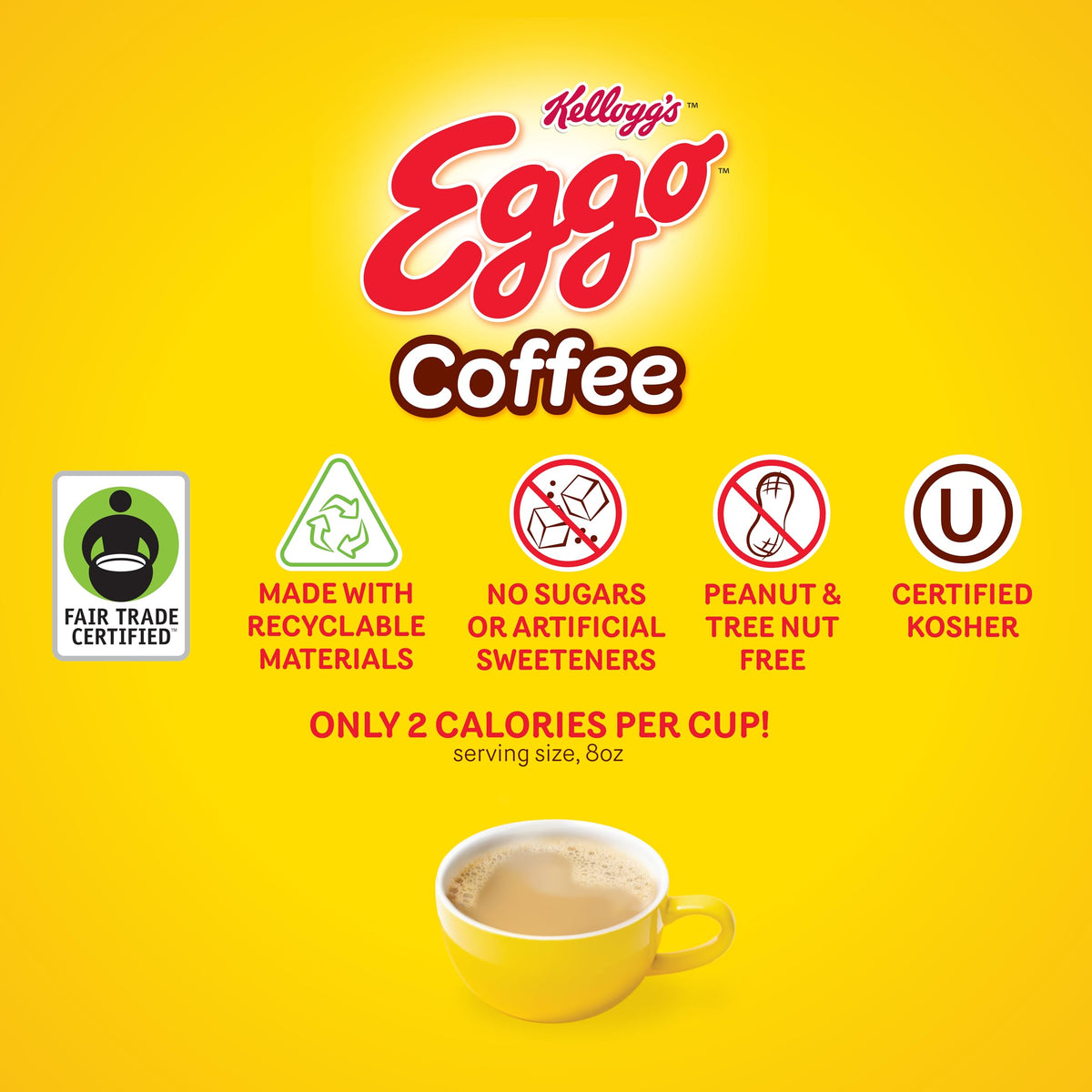 Eggo Beverages Blueberry Waffle Flavored Coffee Pods – Keurig K-Cup, Fair Trade Certified, 40 Count