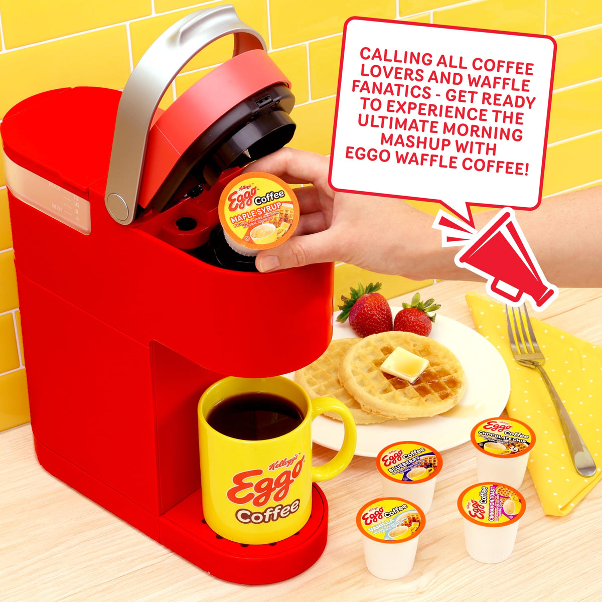 Eggo Maple Syrup Waffle Coffee Pods – Fair Trade, Keurig K-Cup Compatible, 40 Count