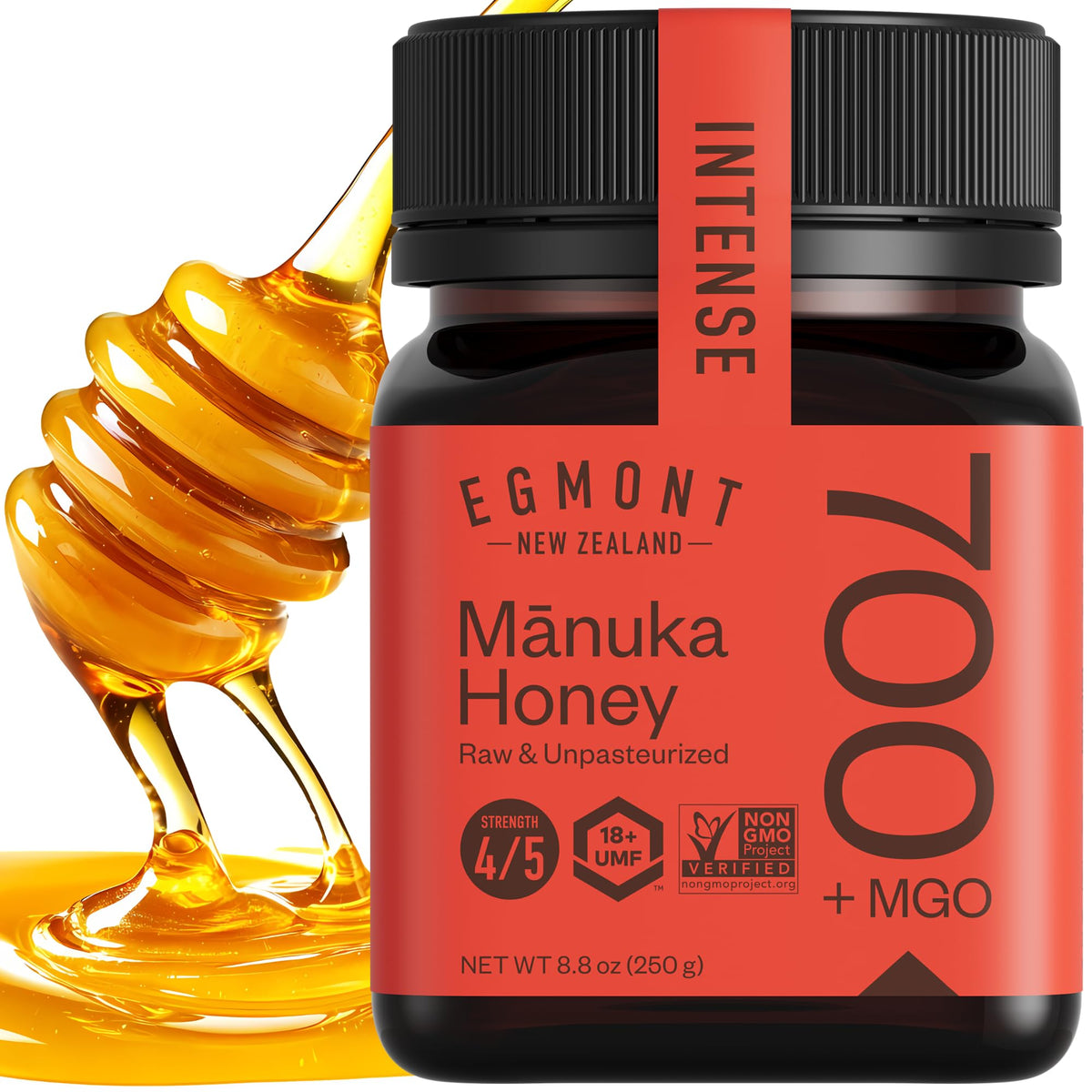 Egmont Honey Raw Manuka Honey MGO 700+ UMF 18+ – 8.8oz (250g) | 100% Pure New Zealand Honey