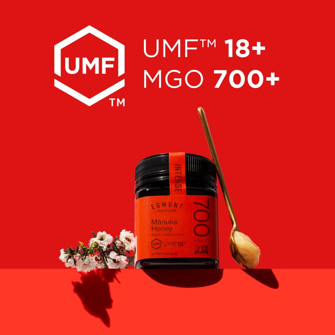 Egmont Honey Raw Manuka Honey MGO 700+ UMF 18+ – 8.8oz (250g) | 100% Pure New Zealand Honey
