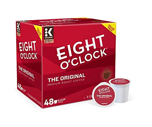 Eight O'Clock Coffee The Original K-Cup Pods – Medium Roast, 48 Count | Keurig Compatible