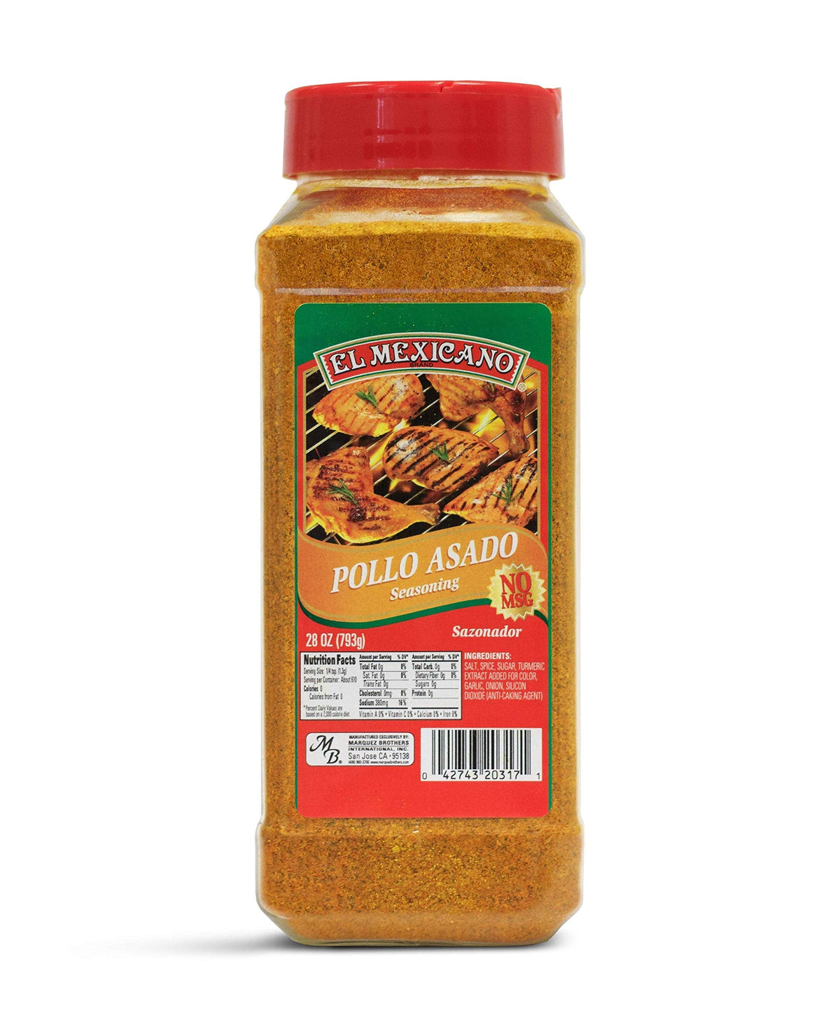 El Mexicano Pollo Asado Seasonings, 28 oz (Pack 1) – Rich, Multi-Purpose Flavor