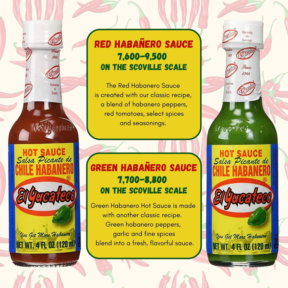 El Yucateco 6 Flavor Hot Sauce Variety Pack | 4 oz & 5 oz Bottles