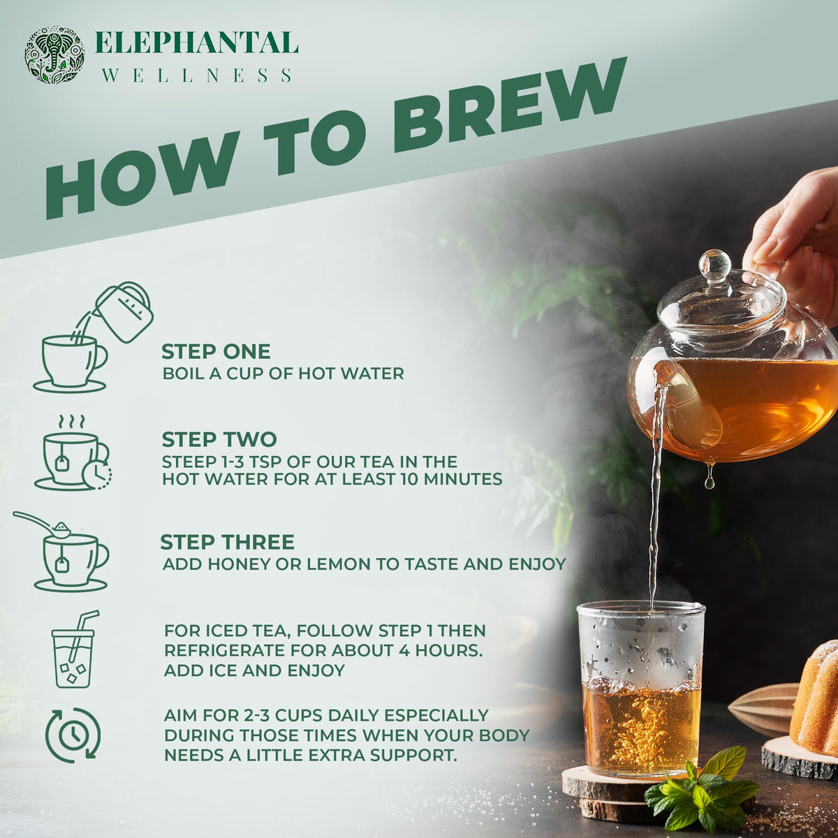 Elephantal Wellness Premium Hormone Herbal Tea | PCOS & Hormone Balance Mood Support