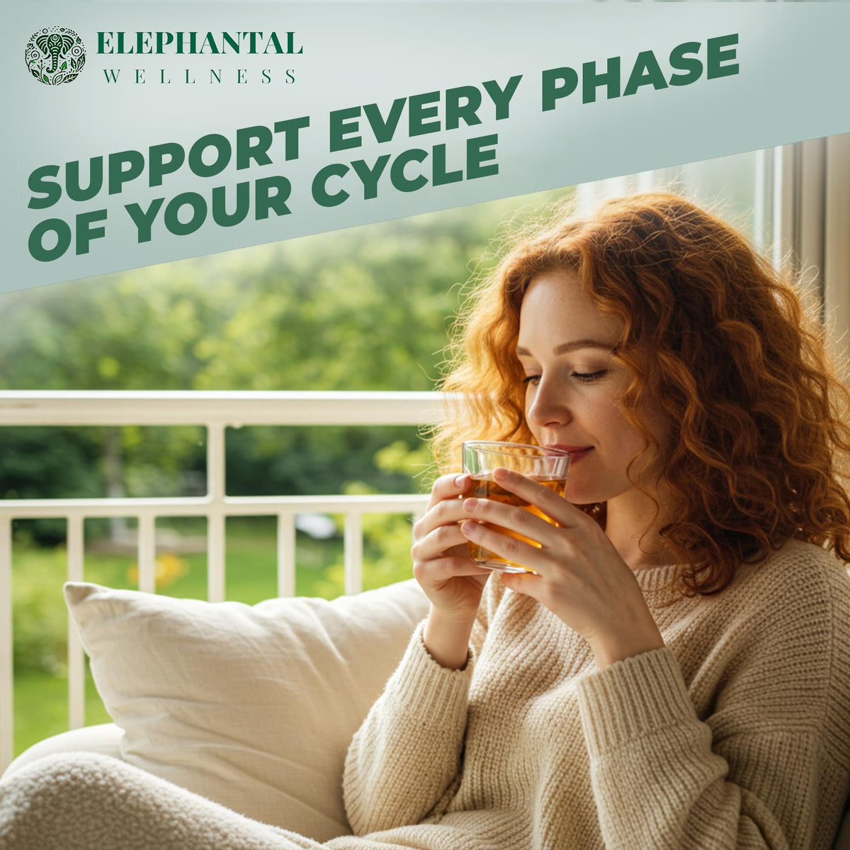 Elephantal Wellness Premium Hormone Herbal Tea | PCOS & Hormone Balance Mood Support