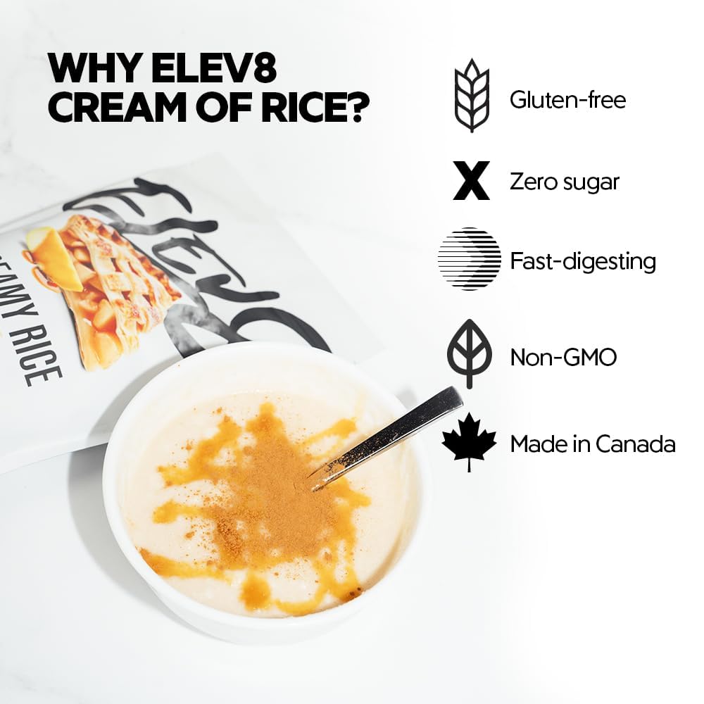 Elev8 Creamy Rice Cinnamon Roll – 25 Servings | Quick, Macro-Friendly Fuel
