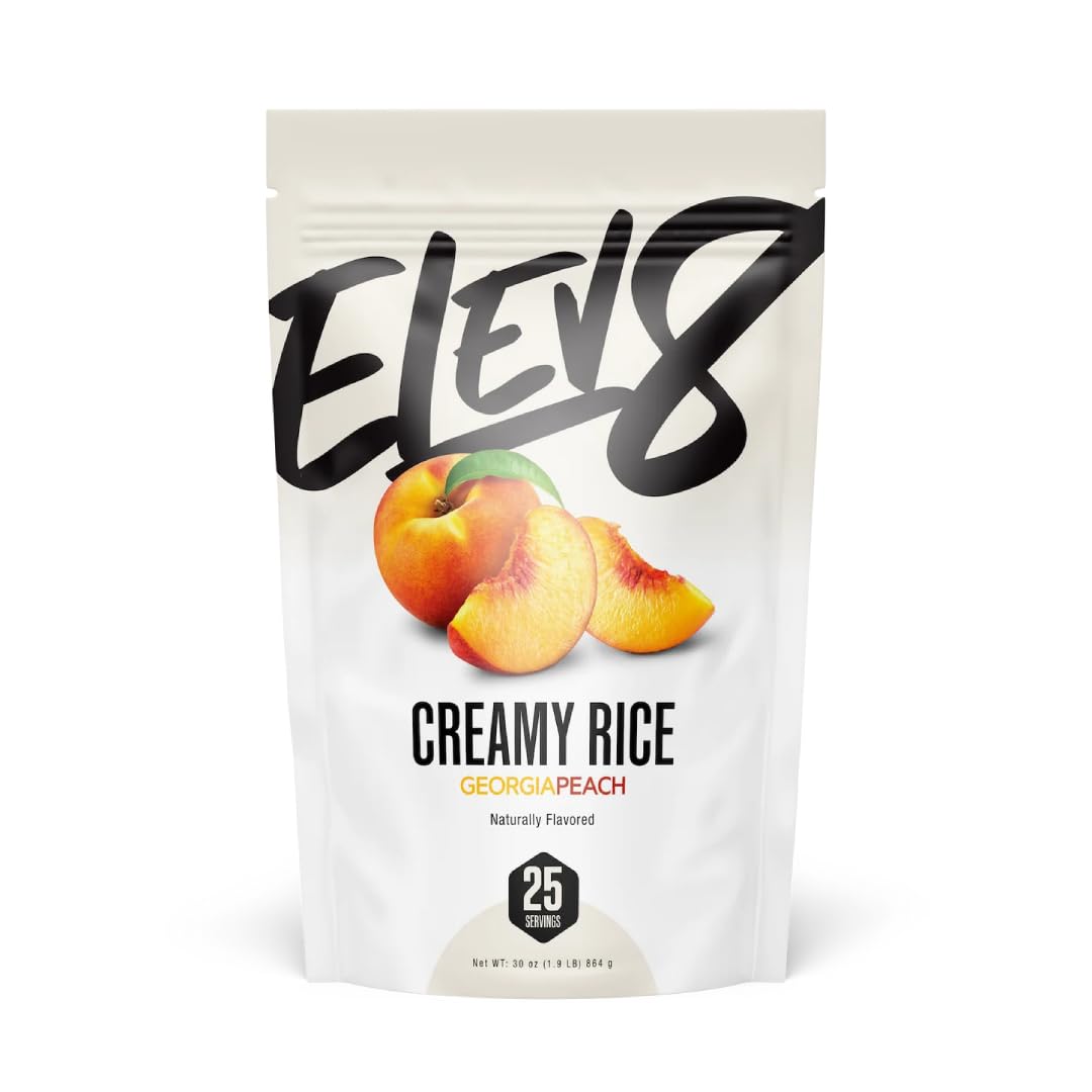 Elev8 Creamy Rice Georgia Peach – 25 Servings | Macro-Friendly, Quick Prep