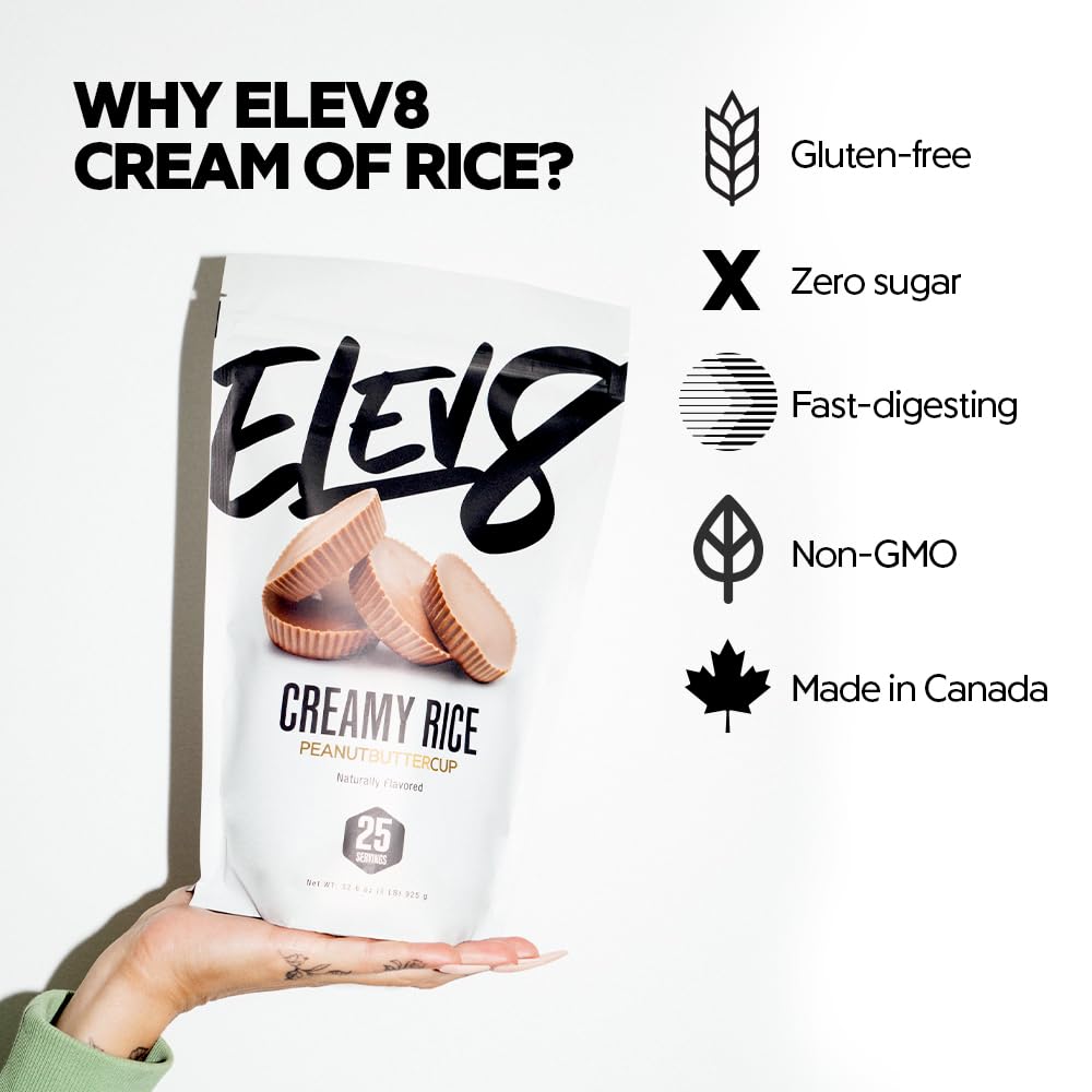 Elev8 Creamy Rice – Peanut Butter Cup (25 Servings) | Macro-Friendly, Quick-Prep Fuel