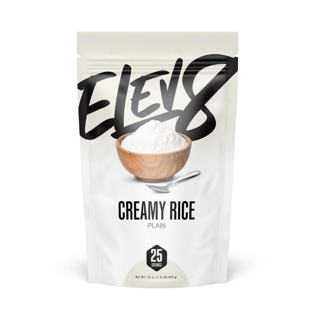Elev8 Creamy Rice - Plain, 25 Servings | Quick, Macro-Friendly Carbs