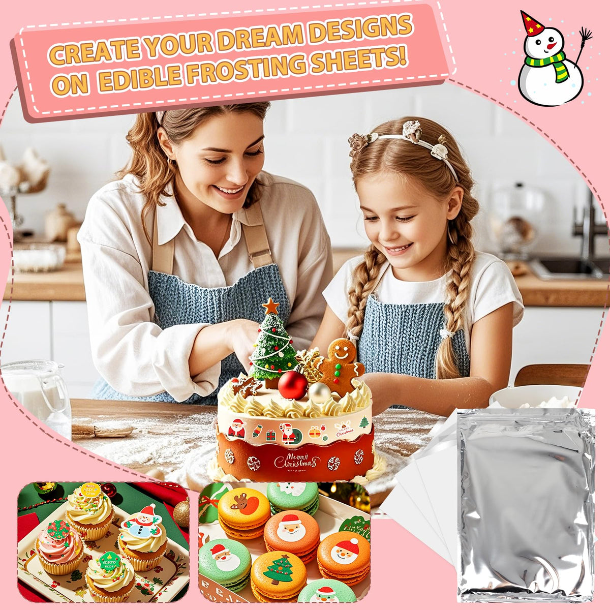 ELFLUENT 25 Count Edible Paper A4 Sheets for Cakes | Printable Sugar Sheets