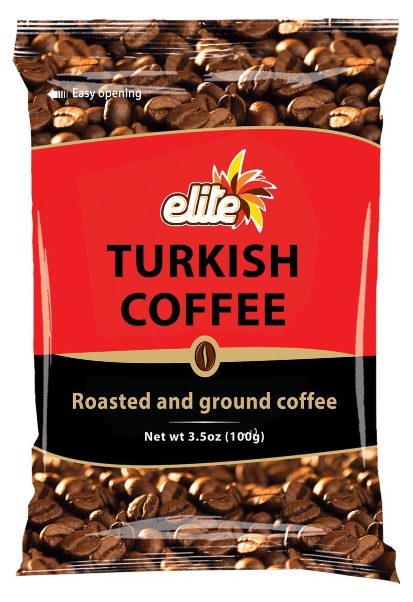 Elite Turkish Coffee 3.5oz Bag (6 Pack) | Rich, Traditional Ground Coffee