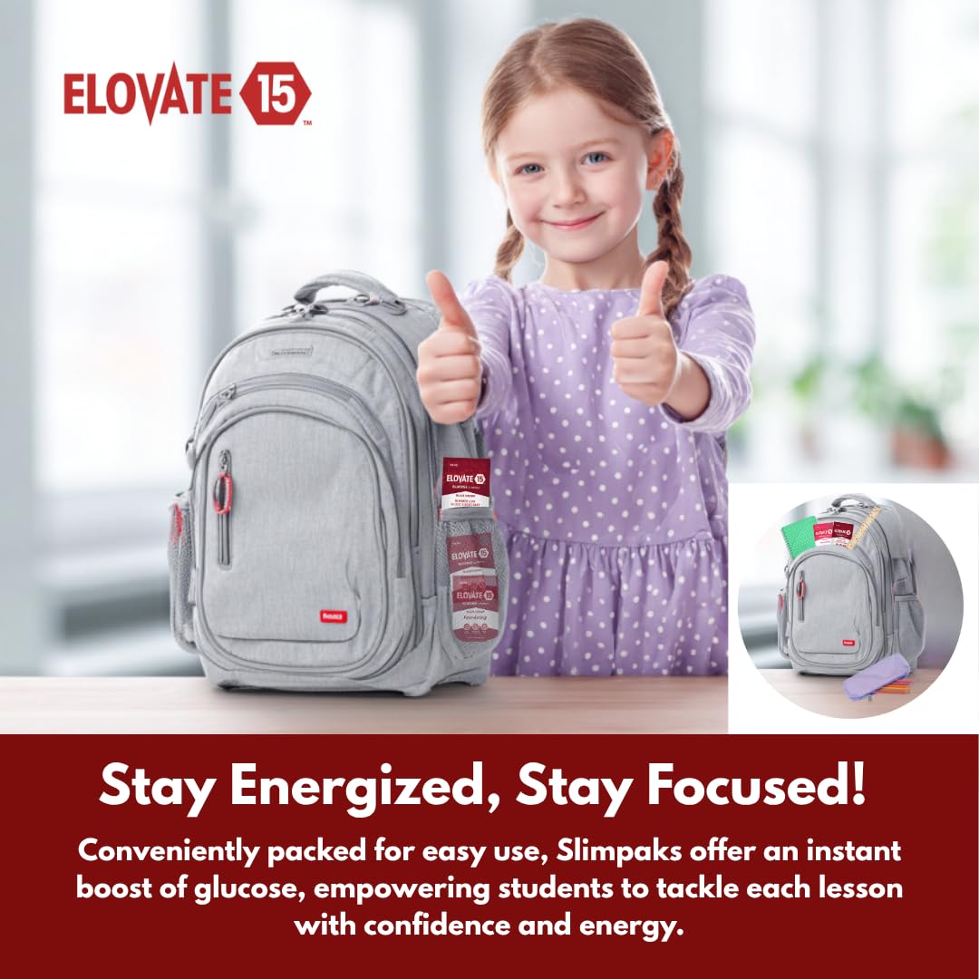 Elovate 15 Fast Acting Glucose Packets – Orange, 15g Dextrose, Waterproof SlimPaks (12 Pack)