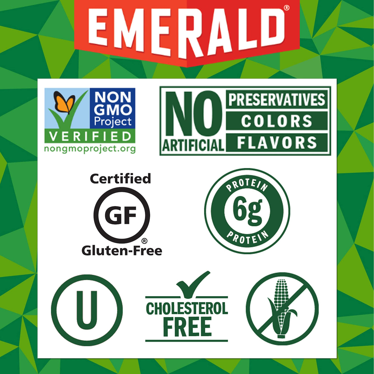 Emerald Nuts Roasted & Salted Cashews, 12 Ct – Plant-Based Protein, Kosher, Non-GMO