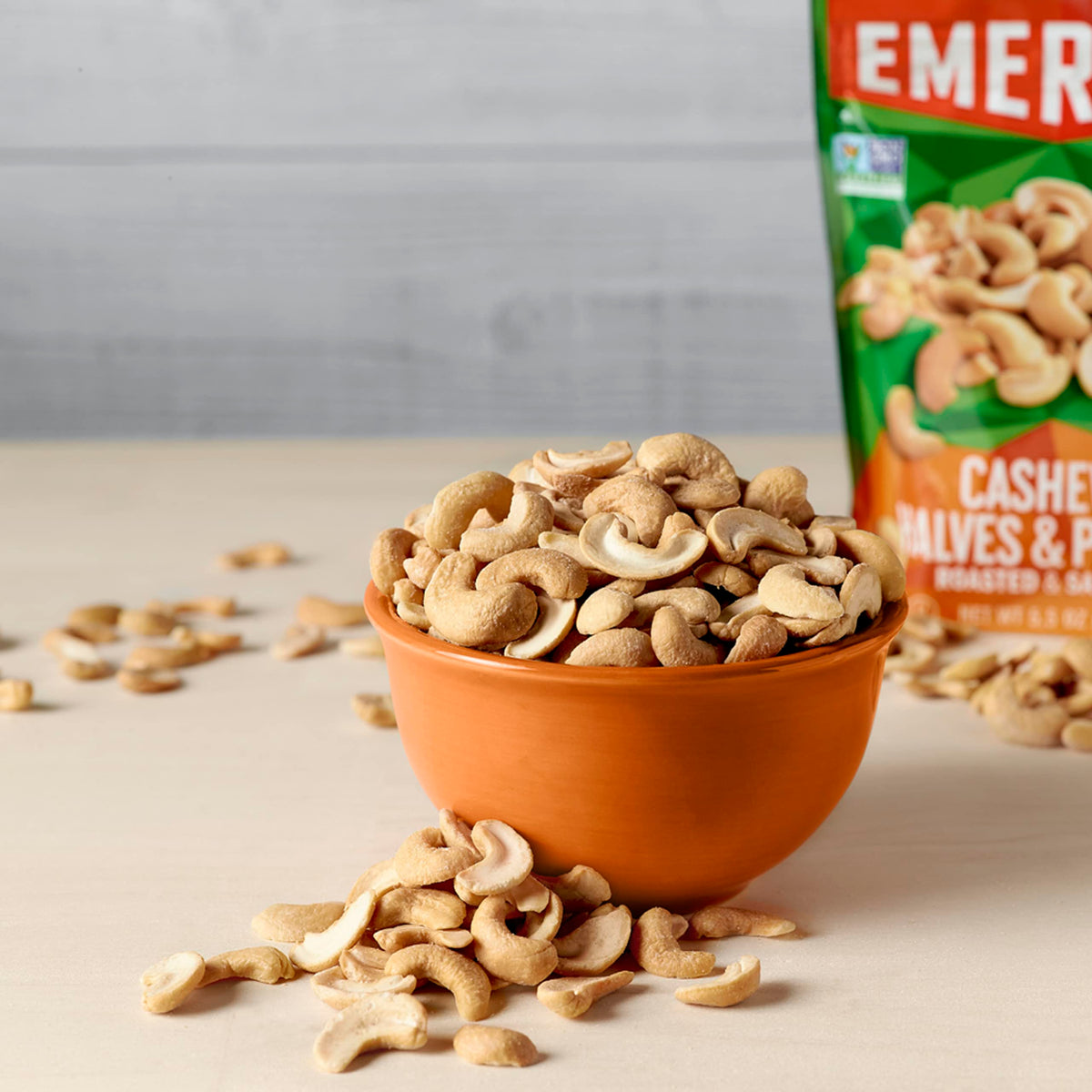 Emerald Nuts Roasted & Salted Cashews, 12 Ct – Plant-Based Protein, Kosher, Non-GMO
