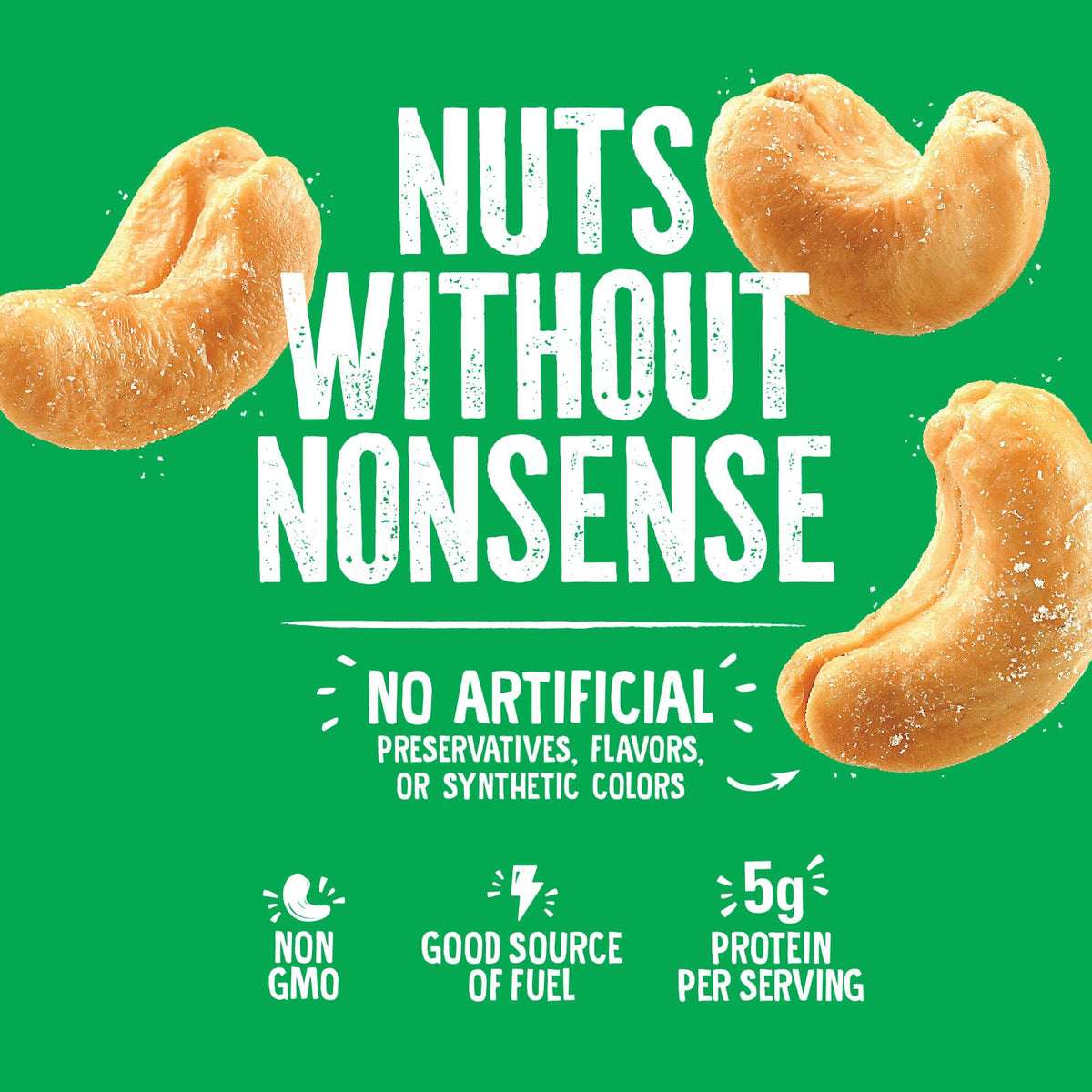 Emerald Roasted & Salted Whole Cashews (1-Pack) – 36oz Resealable Bulk Bag | Kosher, Non-GMO, Plant-Based Protein