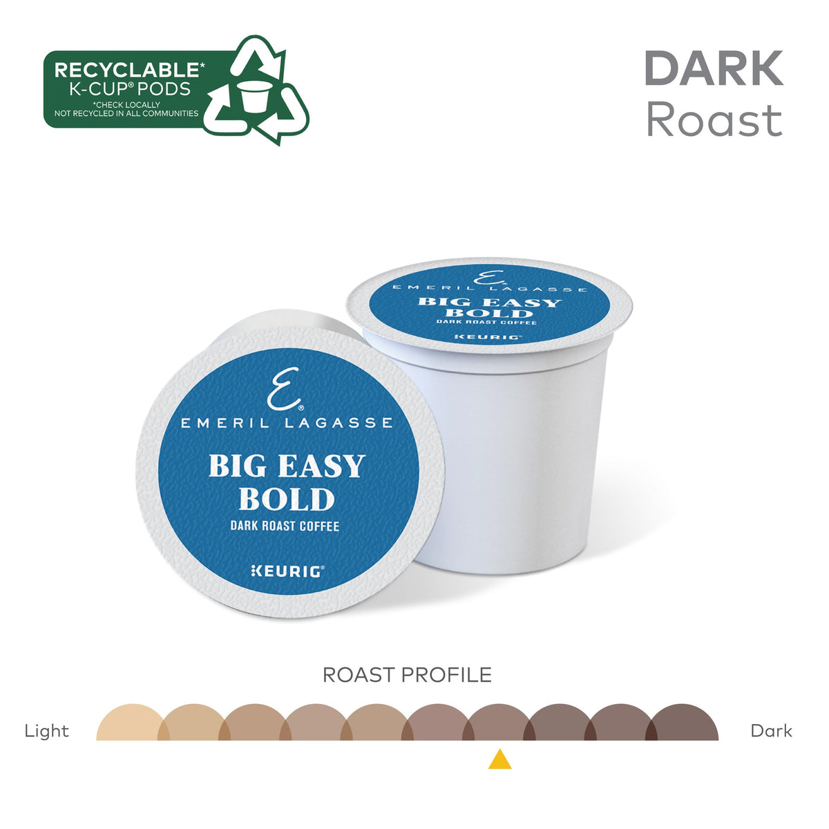 Emeril Lagasse Big Easy Bold Coffee – Dark Roast K-Cup Pods, 48 Count (2 Boxes), Keurig Compatible