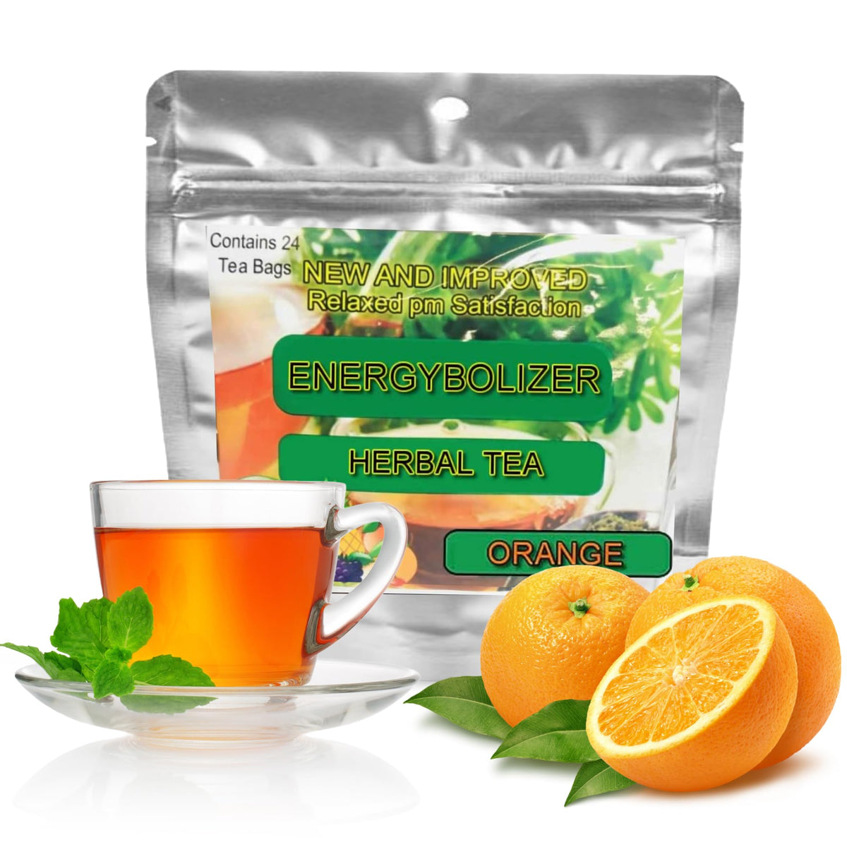 Energybolizer Perfect Weight Herbal Tea – Orange, 24 Bags – Digestive Support & Wellness