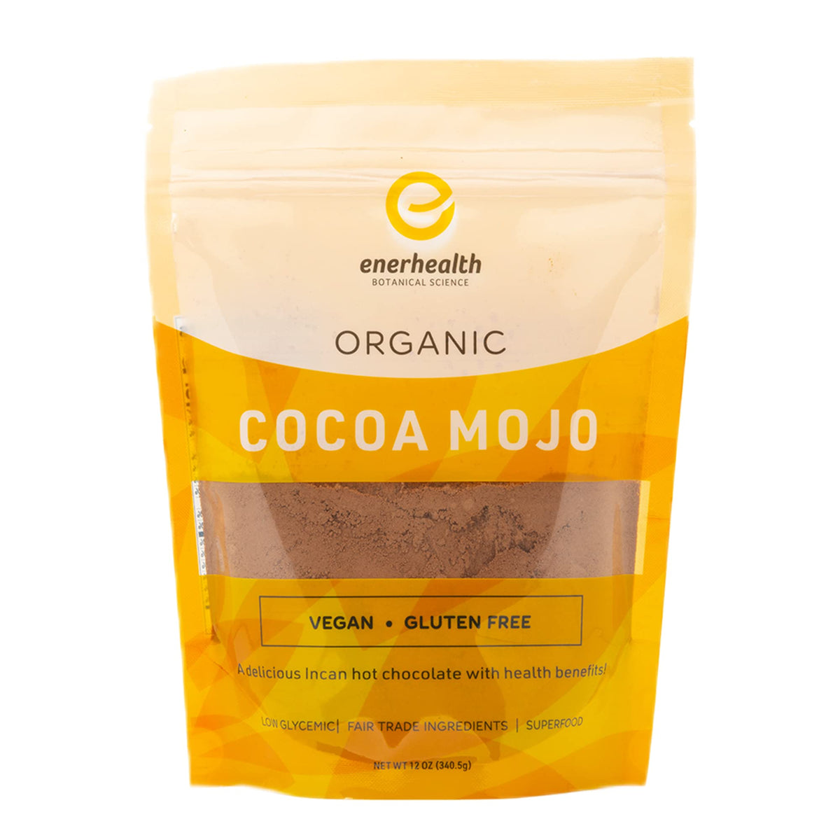 EnerHealth Cocoa Mojo – Organic Peruvian Cocoa Mix with 6 Mushroom Extracts (12 oz)