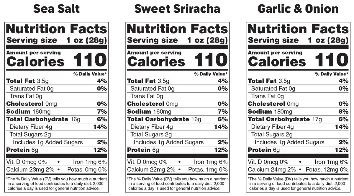 Enlightened Bada Bean Bada Boom Roasted Fava Beans – Crunchy Plant-Based Snack, 110 Calories, 1 oz Pack of 24