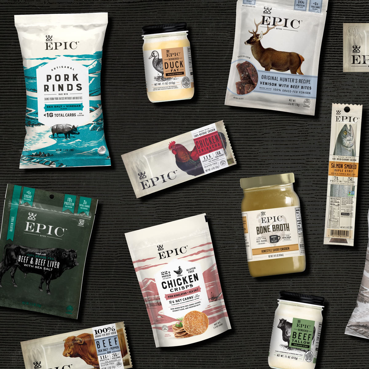 EPIC Bars Chicken Sriracha — 11g Protein, 3g Net Carbs, Gluten Free