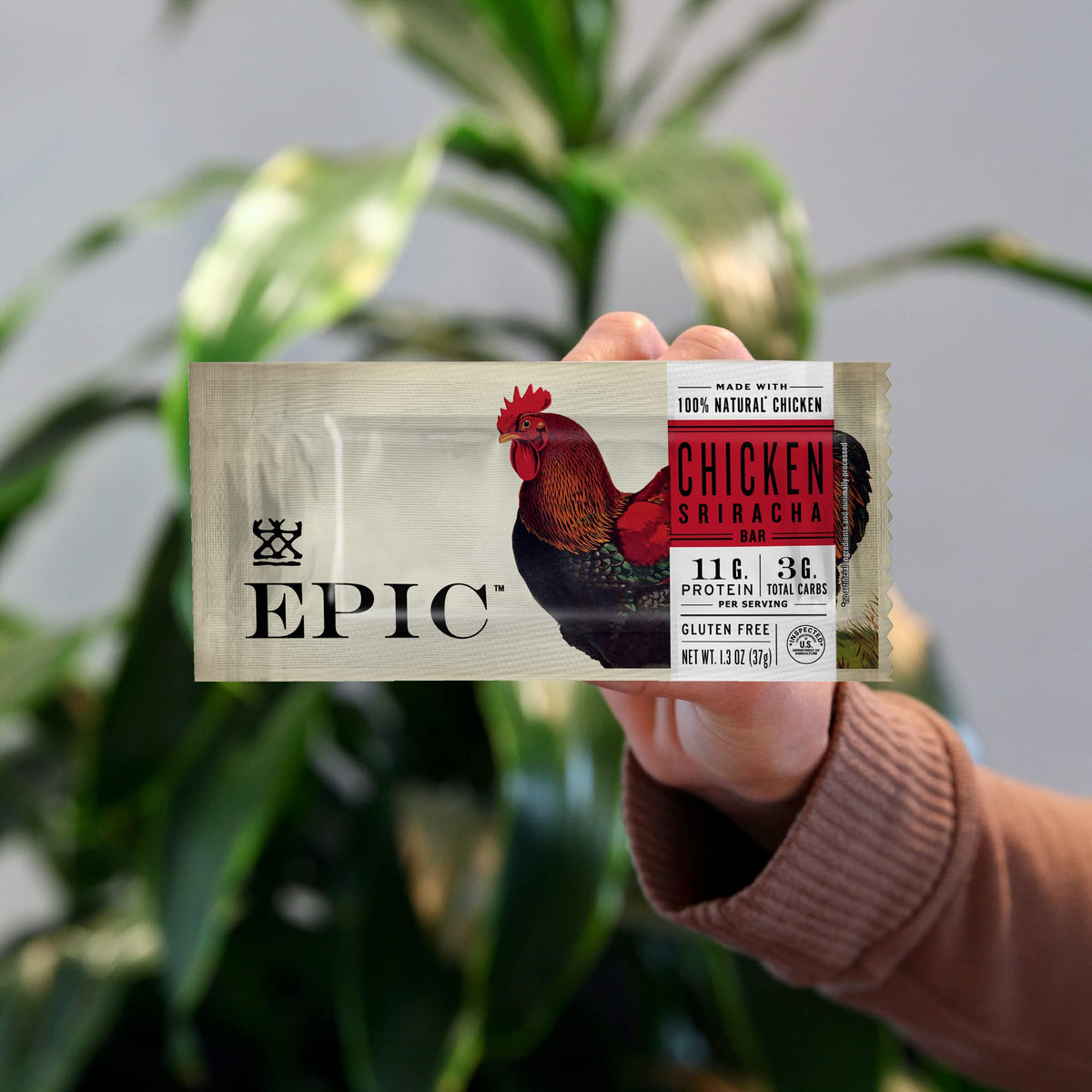 EPIC Bars Chicken Sriracha — 11g Protein, 3g Net Carbs, Gluten Free