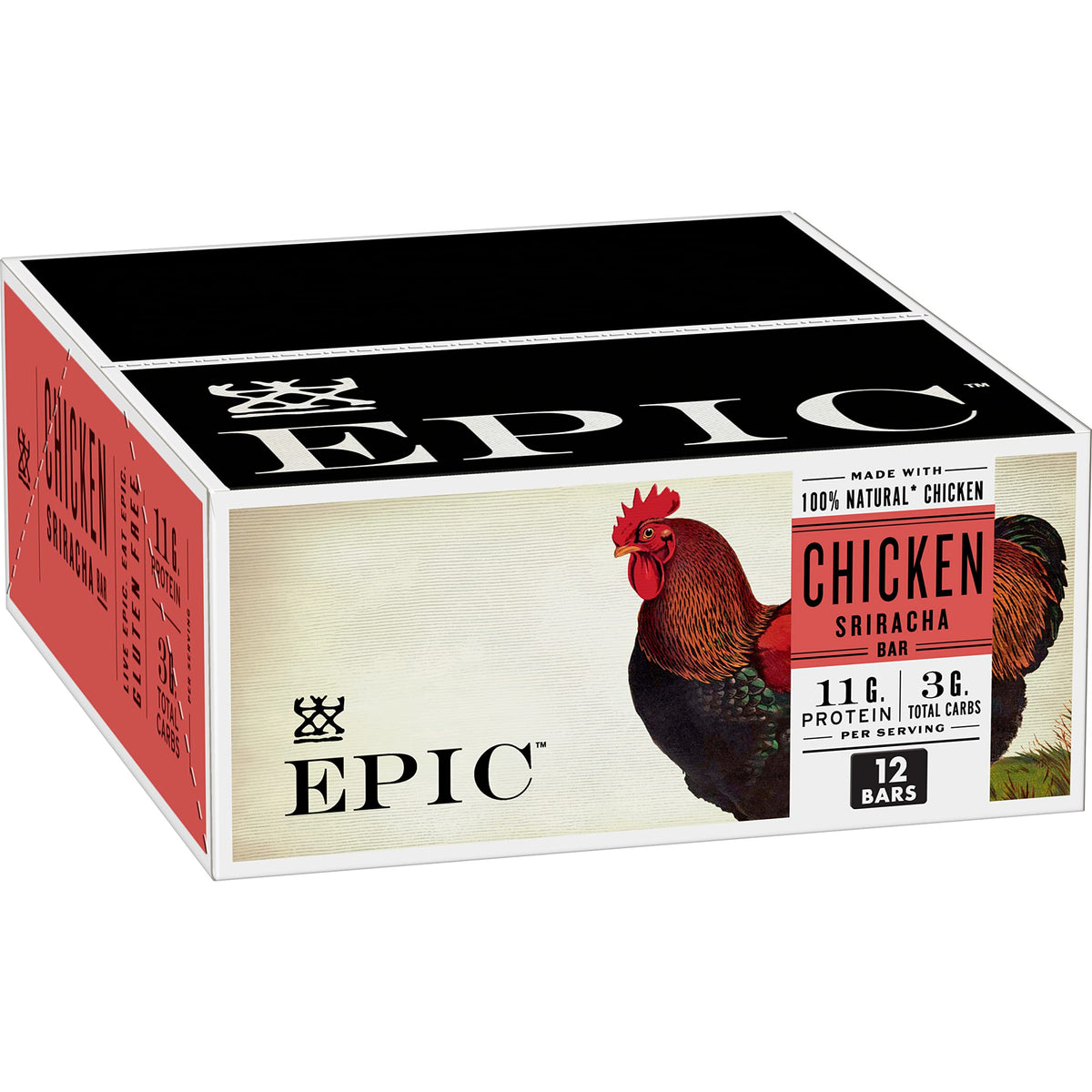 EPIC Bars Chicken Sriracha — 11g Protein, 3g Net Carbs, Gluten Free
