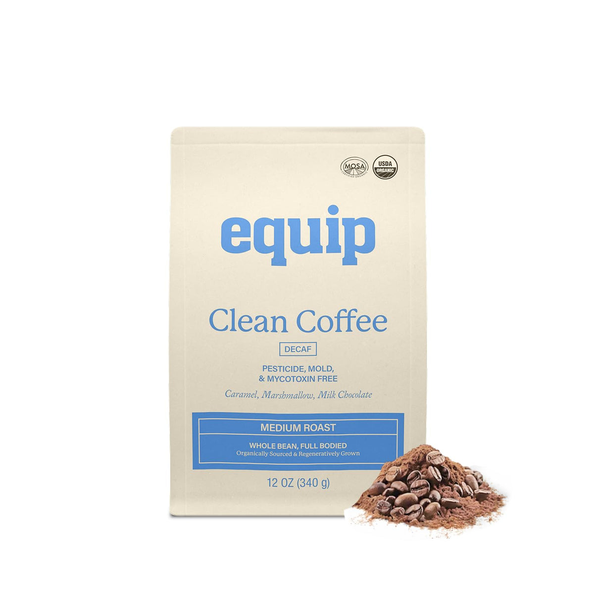 Equip Foods Decaf Clean Coffee — Organic, Fair Trade, Regenerative Honduras Medium Roast
