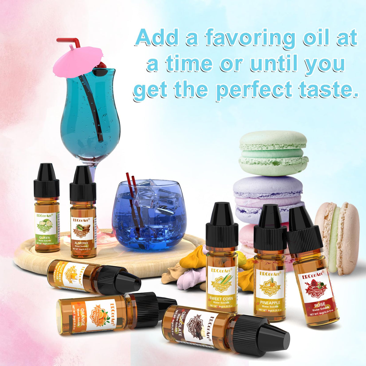 ERCorArt Food Flavoring Oil – 36 Candy Flavors, Lip Gloss & Culinary Use, 0.25 fl oz