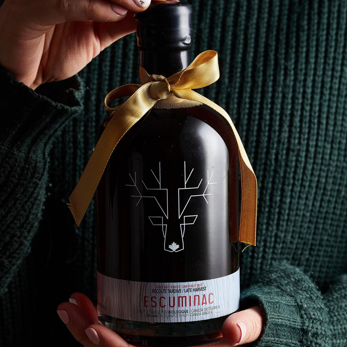 Escuminac Late Harvest Maple Syrup – Organic, Grade A, Dark Robust Flavor | 16.9 oz Glass Bottle | 100% Pure Canadian Syrup