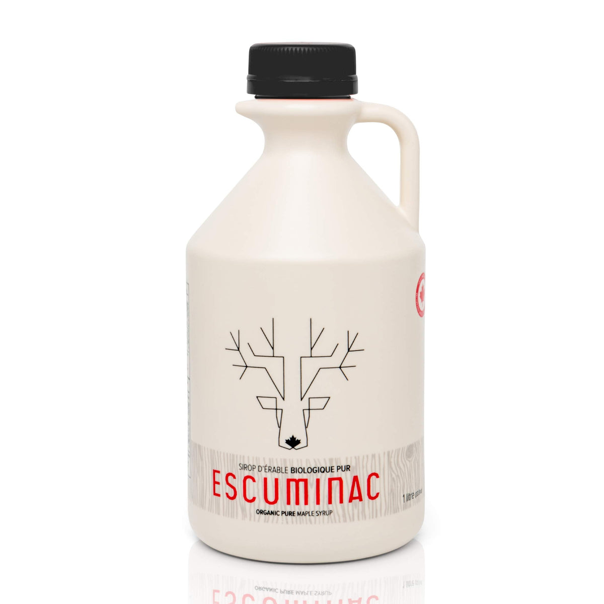 Escuminac Maple Syrup 1L – 100% Pure & Organic, Late Harvest, Dark Robust