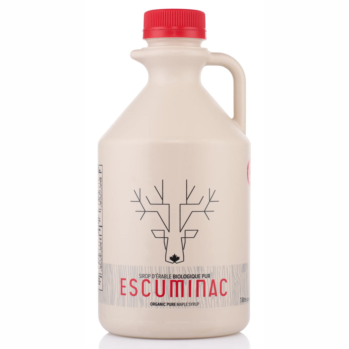 Escuminac Maple Syrup 1L – 100% Pure & Organic, Late Harvest, Dark Robust