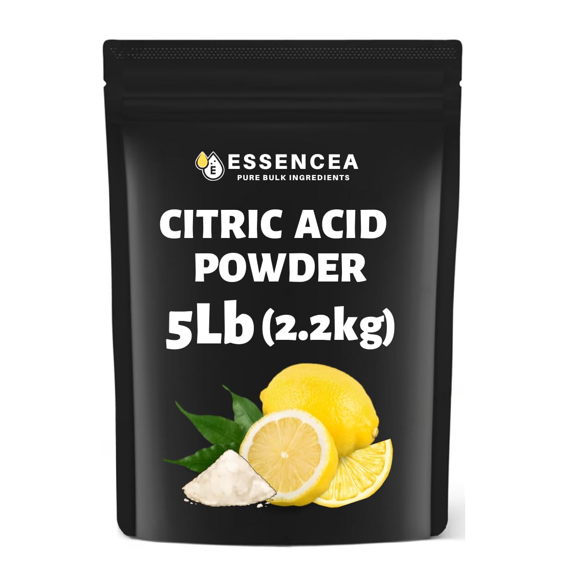 Essencea Citric Acid 5LB – Pure Bulk, Non-GMO, 100% Citric Acid Powder (Packaging May Vary)