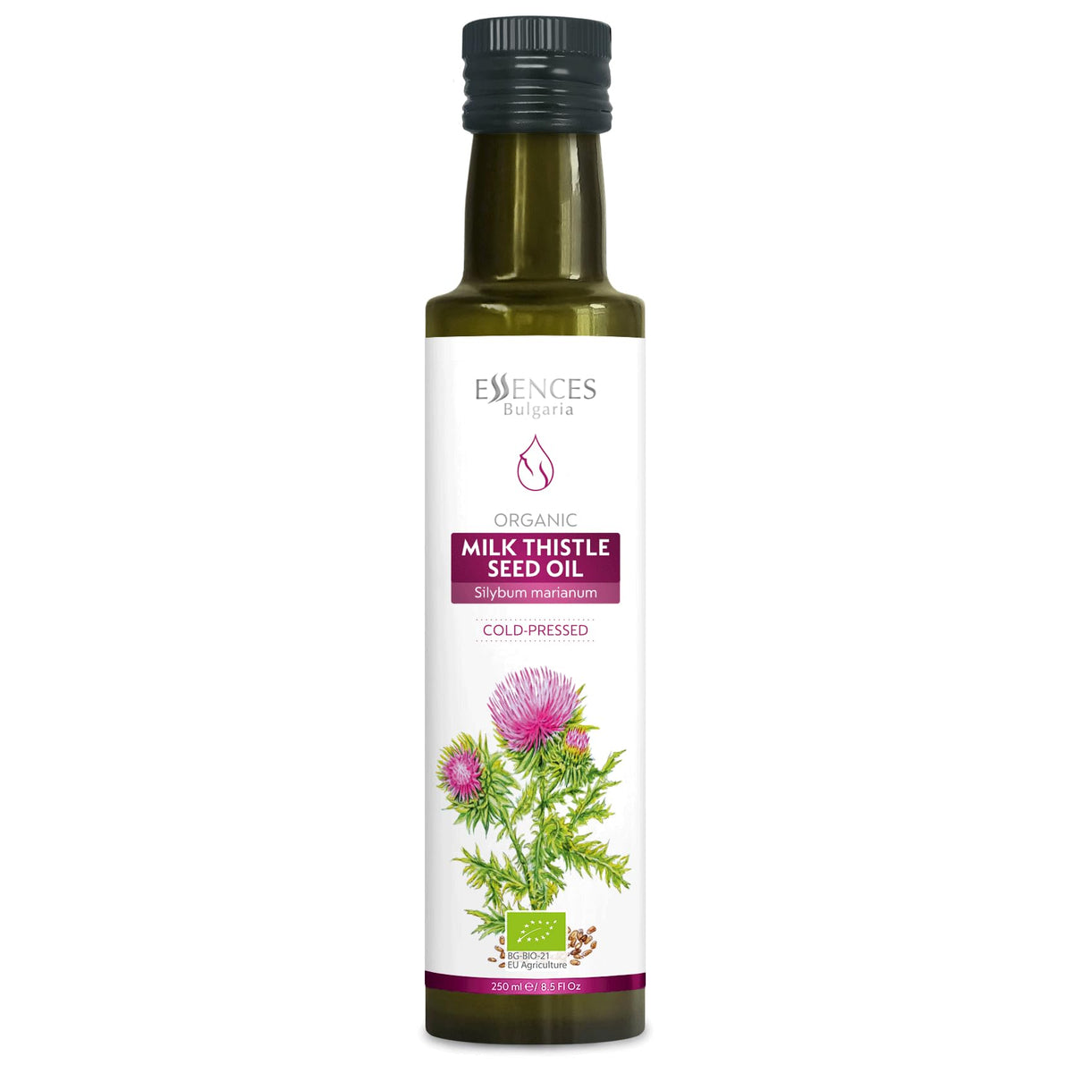 Essences Bulgaria Organic Milk Thistle Oil – 250ml | Cold-Pressed, 100% Organic