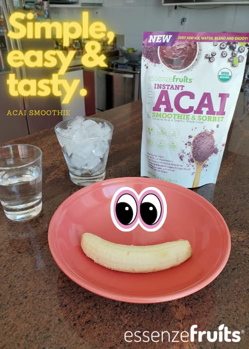 Essenzefruits Acai Powder – Non-GMO Berry Blend for Smoothies & Bowls | 1 lb / 454 g