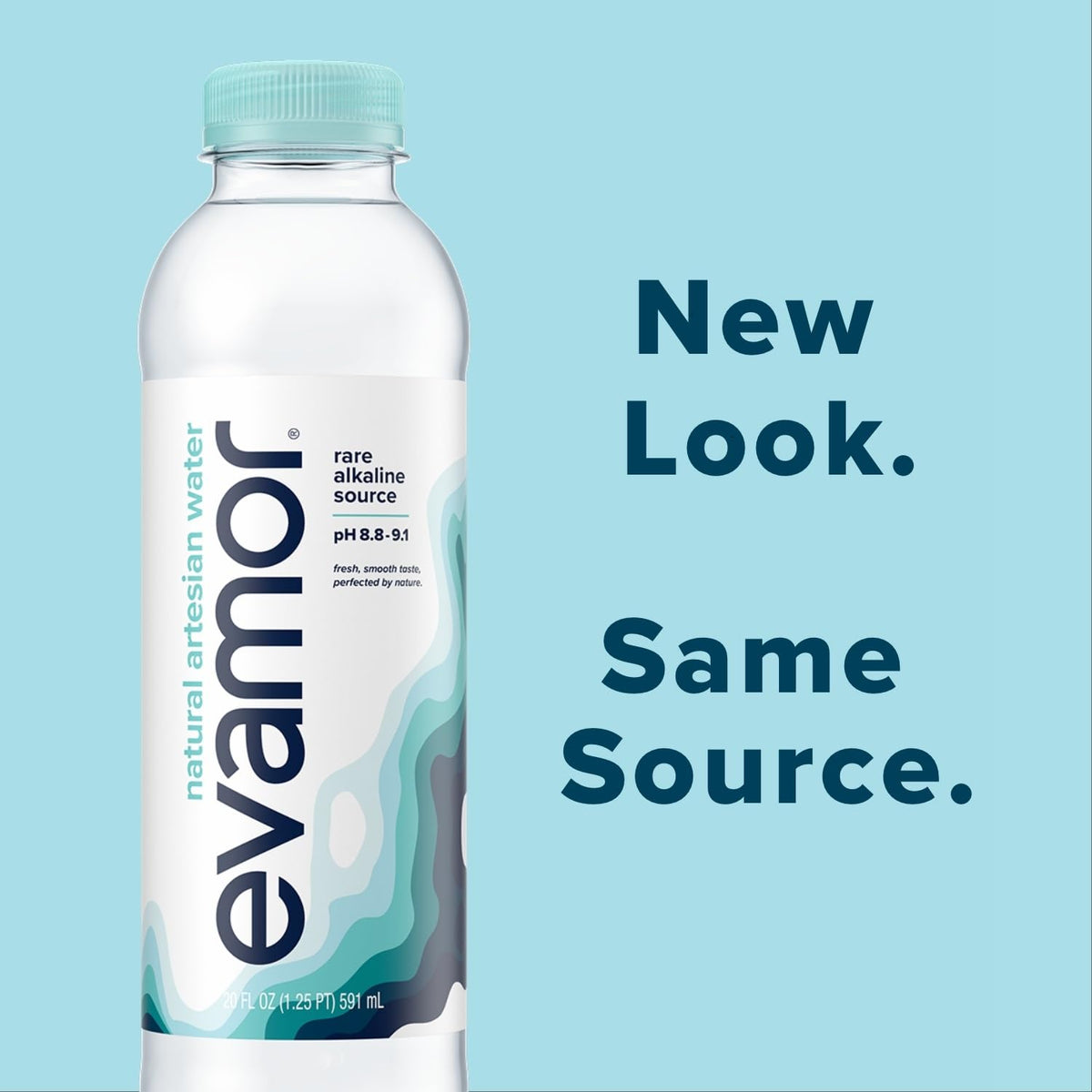 EVAMOR Artesian Water – Naturally Alkaline & Electrolyte Hydration (12 x 20 oz)